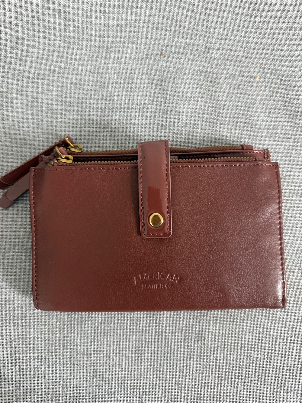 American Leather Co. Taylor leather wallet organizer in cordovan